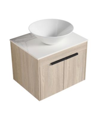 Modern Design Float Bathroom Vanity With Ceramic Basin Set