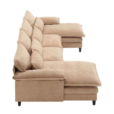 Streamdale U-Shaped Modular Sofa with Chaise Lounge, Brown