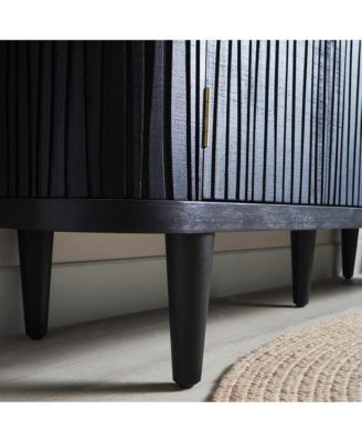 Modern Accent Cabinet with Adjustable Shelves and 4 Doors