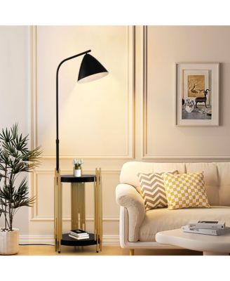Streamdale Matte Gold Floor Lamp for Living Room, Office, Reading