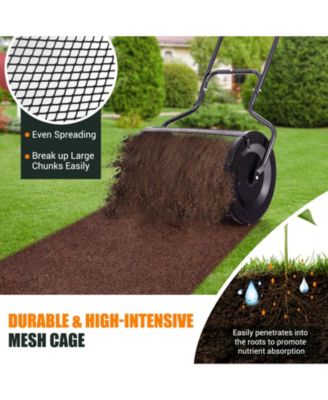 Upgrade Side Latches and U-shape Handle 24-Inch Peat Moss Spreader