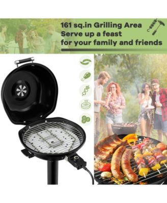 1600W Portable Electric BBQ Grill with Removable Non-Stick Rack