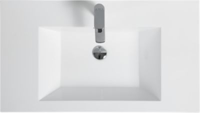 Streamdale Ash Grey Floating Vanity with Glossy Resin Sink