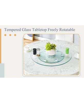 Streamdale Double-Layer Rotating Glass Display (24" upper, 15" lower)