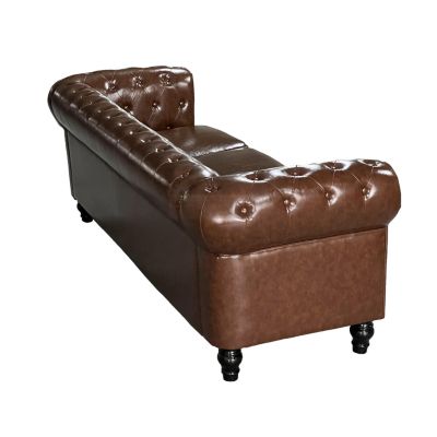 3-Seat Modern Chesterfield Sofa with Button Tufting for Living Rooms