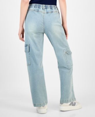 Juniors' Super High-Rise Cargo Skater Jeans