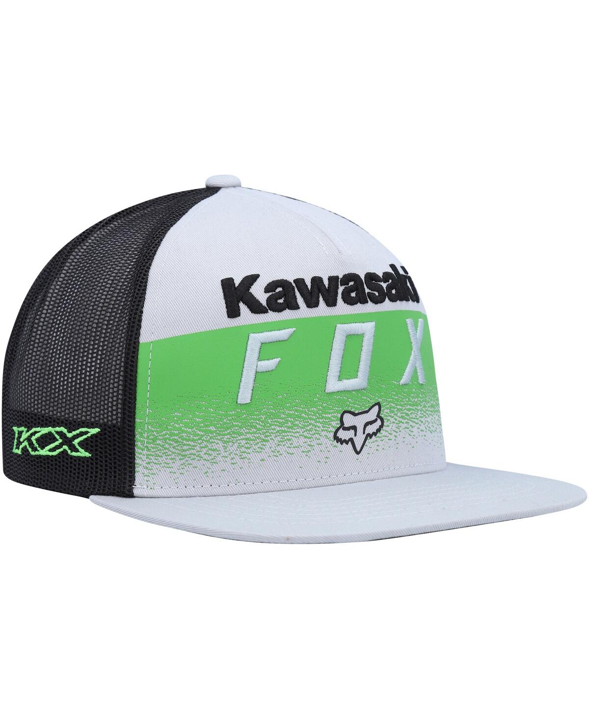 FOX X KAWASAKI MEN'S GRAY/BLACK SNAPBACK HAT 