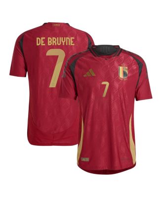 adidas - Men's Kevin De Bruyne Burgundy Belgium National Team 2024 Home Authentic Player Jersey