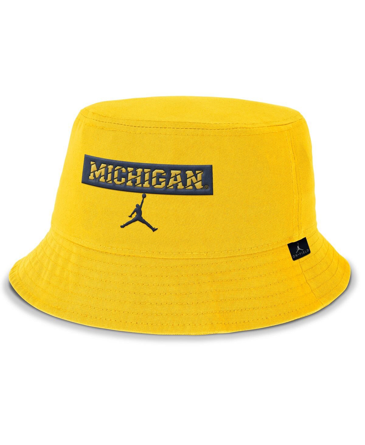 JORDAN MEN'S MAIZE MICHIGAN WOLVERINES APEX BUCKET HAT 
