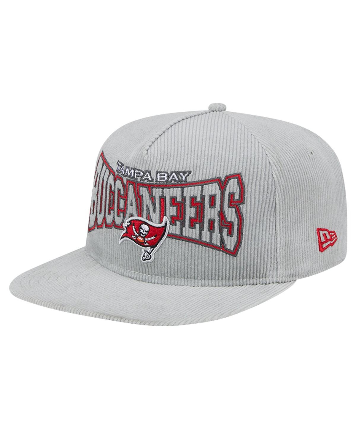 Men's Gray Tampa Bay Buccaneers Corduroy Golfer Adjustable Hat - Gray