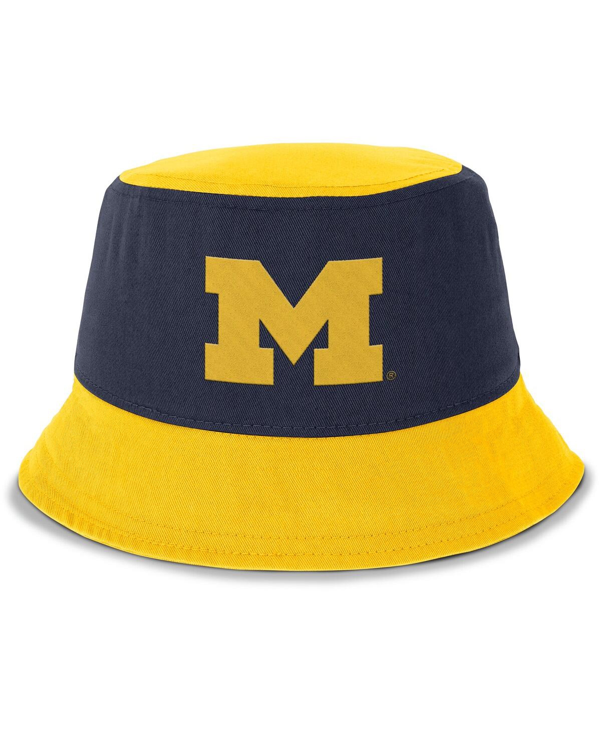 JORDAN MEN'S NAVY/MAIZE MICHIGAN WOLVERINES APEX BUCKET HAT 