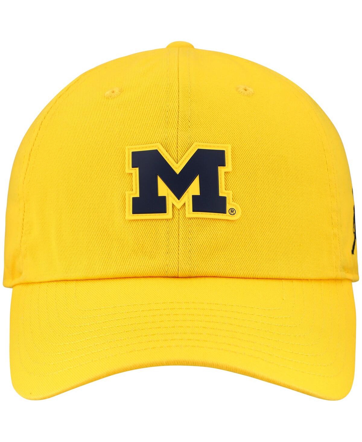 JORDAN MEN'S MAIZE MICHIGAN WOLVERINES CLUB SWOOSH PERFORMANCE ADJUSTABLE HAT 