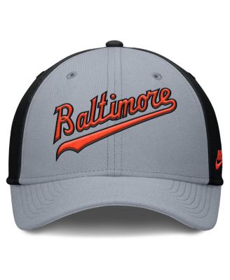 Men's Gray/Black Baltimore Orioles Rise Swoosh Performance Flex Hat