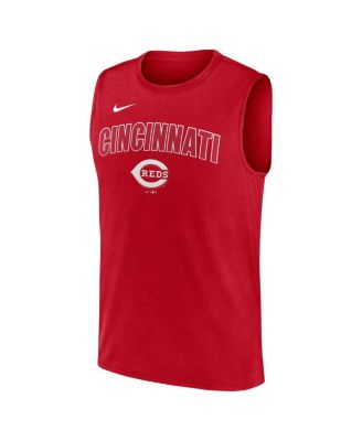 Men's Red Cincinnati Reds Knockout Performance Muscle Tank Top