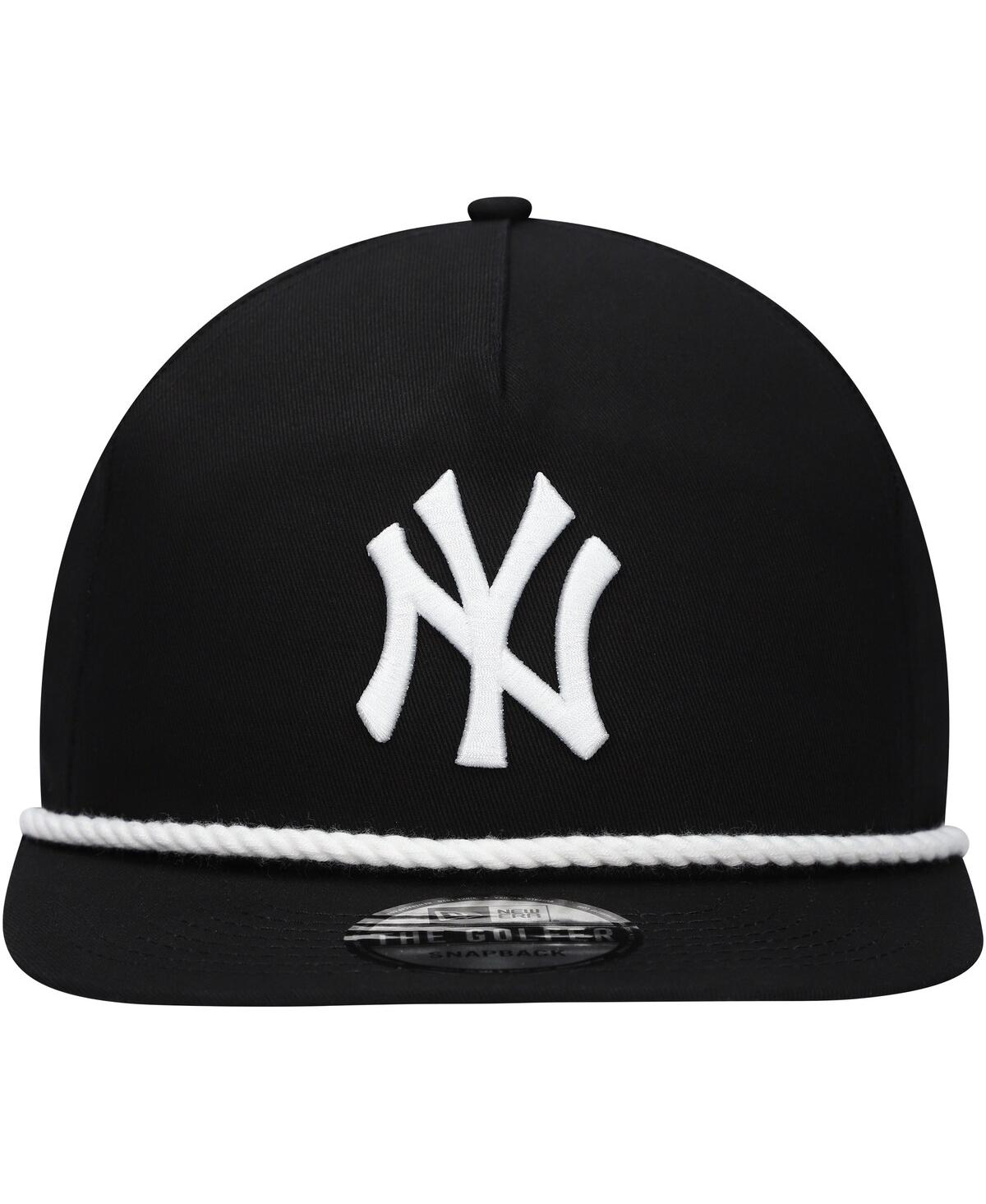 NEW ERA MEN'S BLACK NEW YORK YANKEES GOLFER SNAPBACK HAT 