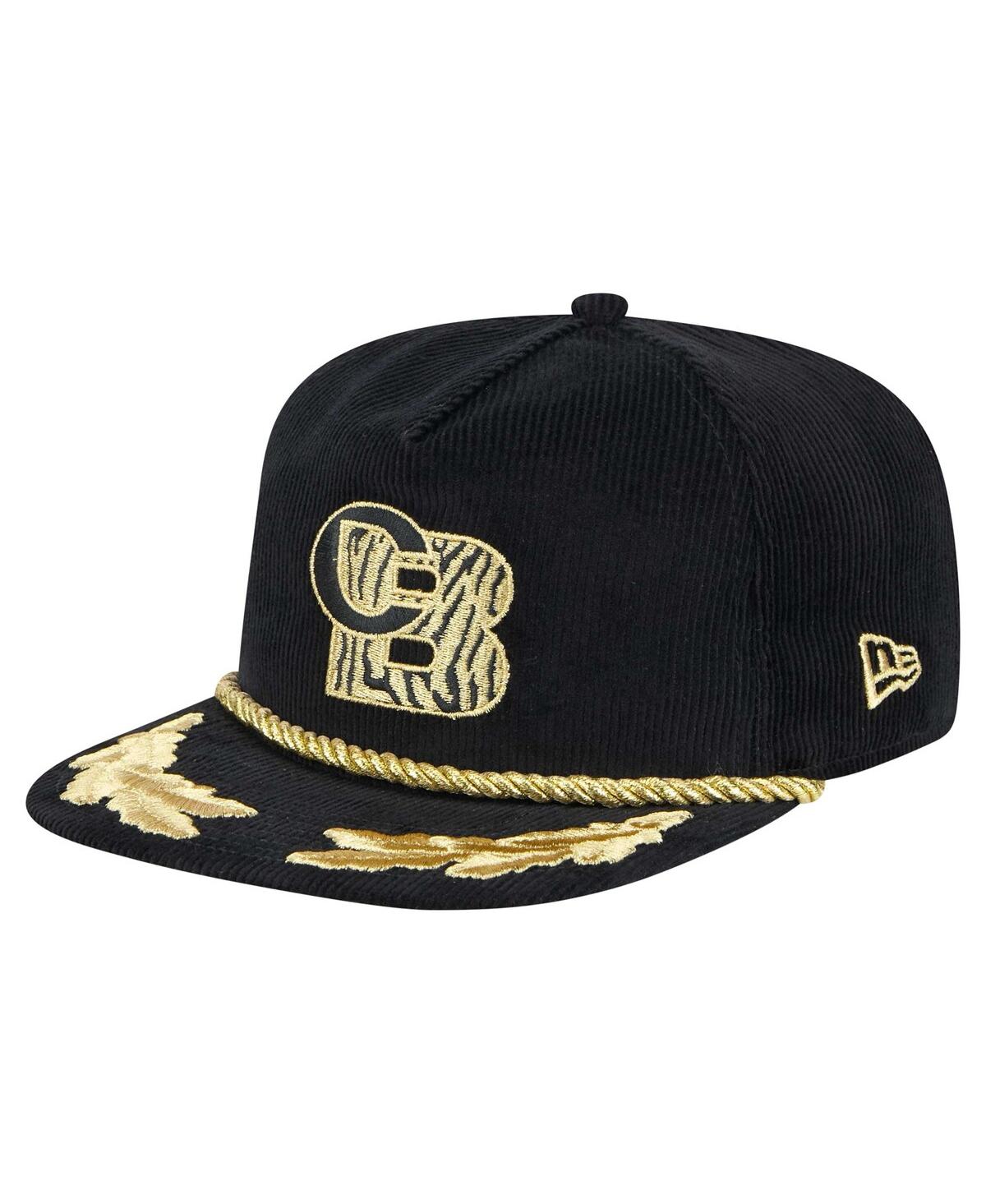 NEW ERA MEN'S BLACK CINCINNATI BENGALS CITY ORIGINALS CORDUROY SKIPPER GOLFER SNAPBACK HAT 