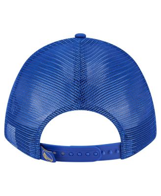 Men's Royal Golden State Warriors Minimalist A-Frame 9FORTY Trucker Hat