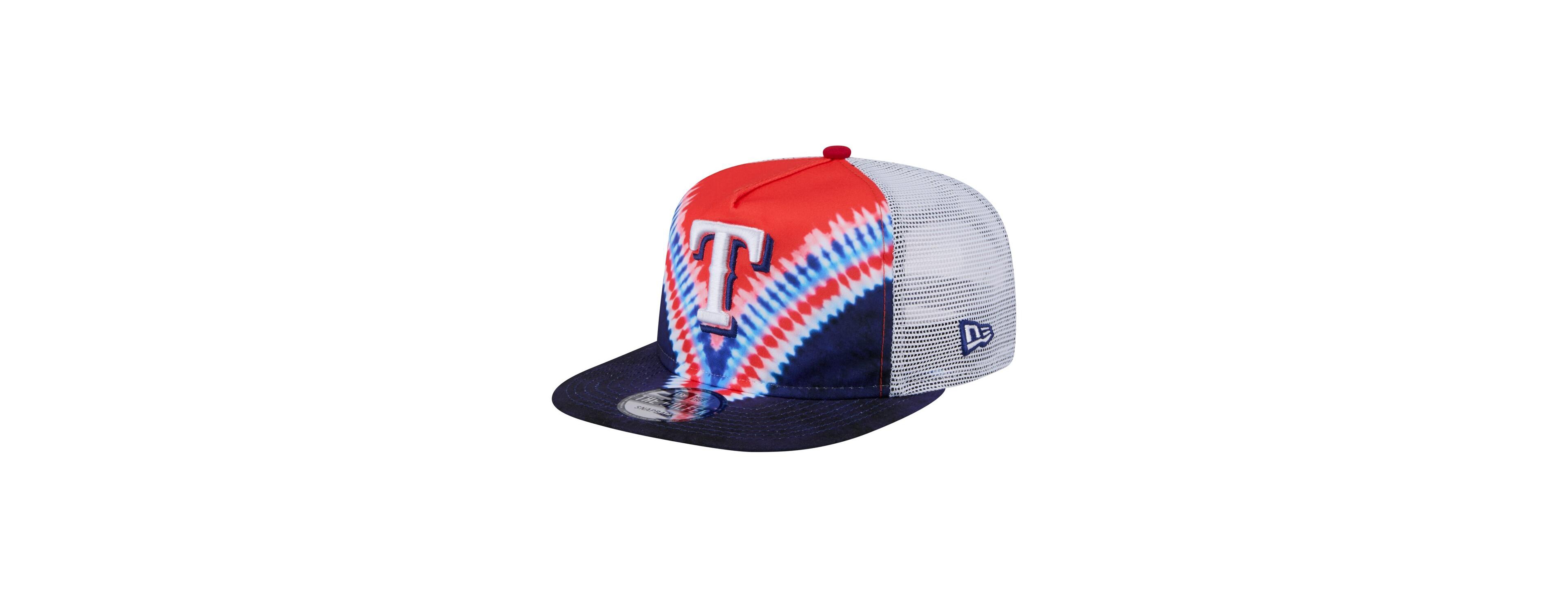 New Era Men's Texas Rangers Tie-Dye Golfer Trucker Adjustable Hat