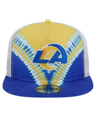Men's Gold/Royal Los Angeles Rams Throwback Dye Golfer Snapback Hat