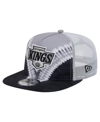 New Era - Men's Black/Silver Los Angeles Kings Throwback V-Dye Adjustable Golfer Hat
