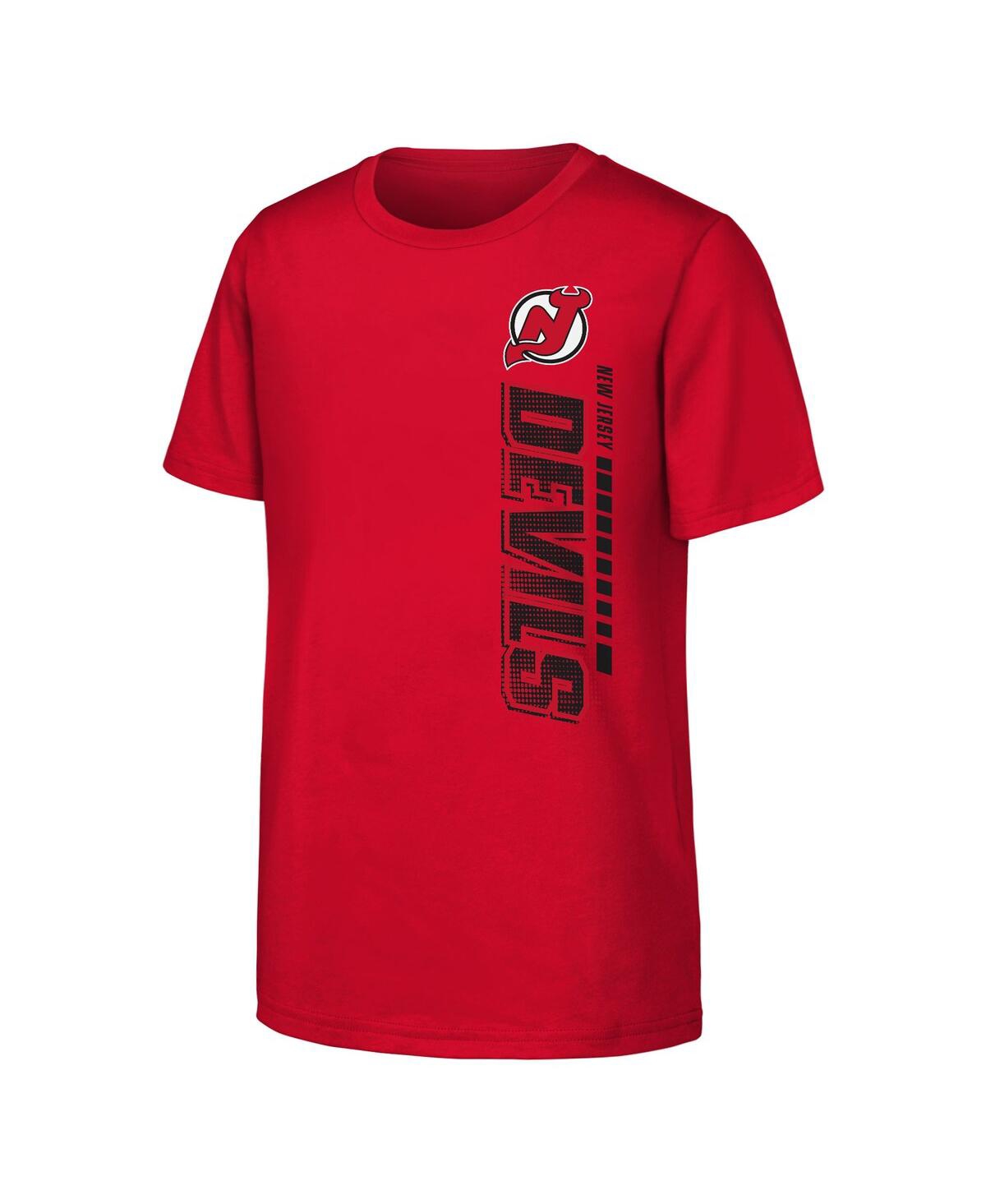 Outerstuff Big Boys And Girls Red New Jersey Devils Atmosphere T-shirt