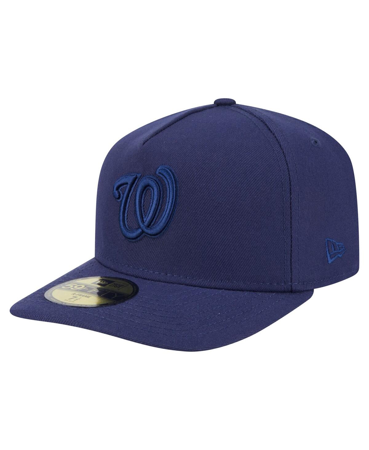 New Era Men's Navy Washington Nationals Color Pack A-frame 59fifty Fitted Hat