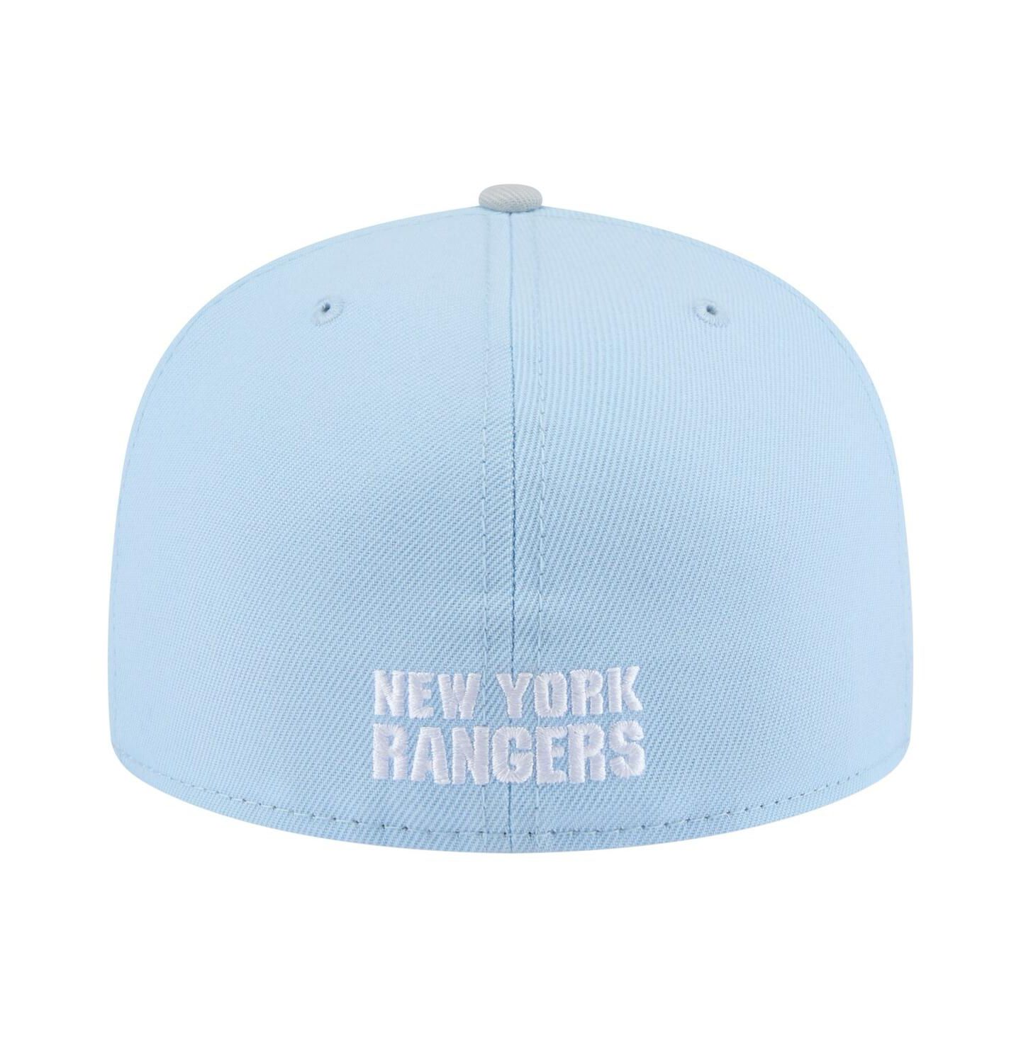 Мужские головные уборы New Era Light Blue/Gray New York Rangers Color Pack 2-Tone 59FIFTY Fitted Hat — фото 4