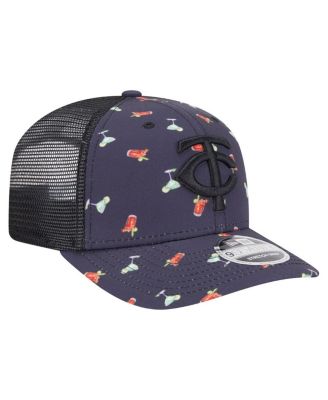 Men's Black Minnesota Twins Adventure Drinks Pattern 9SEVENTY Stretch-Snap Hat
