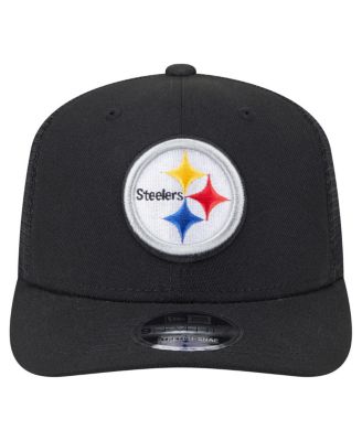 Men's Black Pittsburgh Steelers Main Trucker 9SEVENTY Stretch Snap Hat