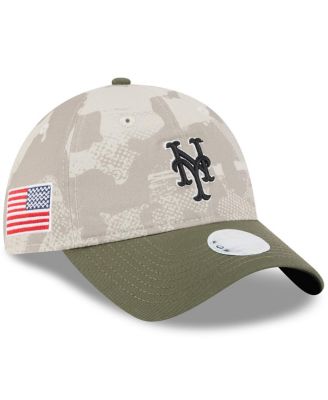 New Era - Women's Light Beige/Olive New York Mets 2025 Armed Forces Day 9TWENTY Adjustable Hat