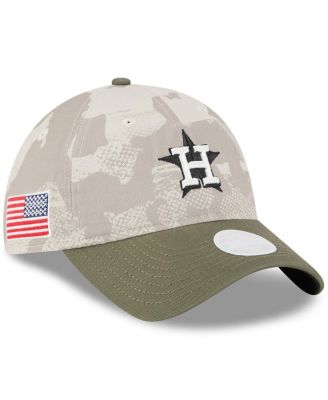 New Era - Women's Light Beige/Olive Houston Astros 2025 Armed Forces Day 9TWENTY Adjustable Hat