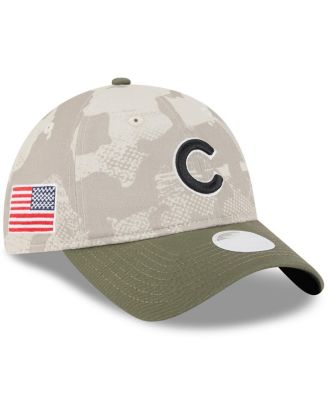 New Era - Women's Light Beige/Olive Chicago Cubs 2025 Armed Forces Day 9TWENTY Adjustable Hat