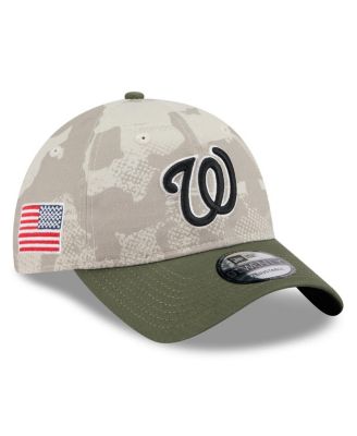 New Era - Men's Light Beige/Olive Washington Nationals 2025 Armed Forces Day 9TWENTY Adjustable Hat