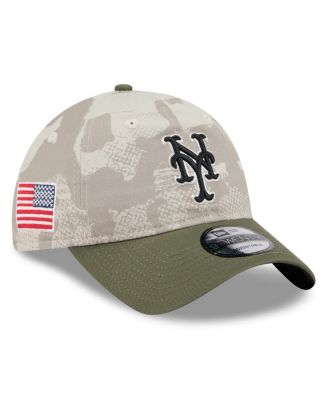New Era - Men's Light Beige/Olive New York Mets 2025 Armed Forces Day 9TWENTY Adjustable Hat