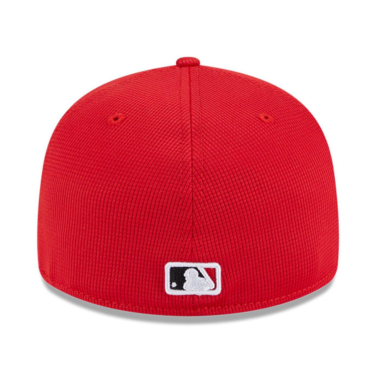 Мужская кепка New Era Red Cincinnati Reds City Connect Batting Practice Low Profile 59FIFTY Fitted Hat — фото 4