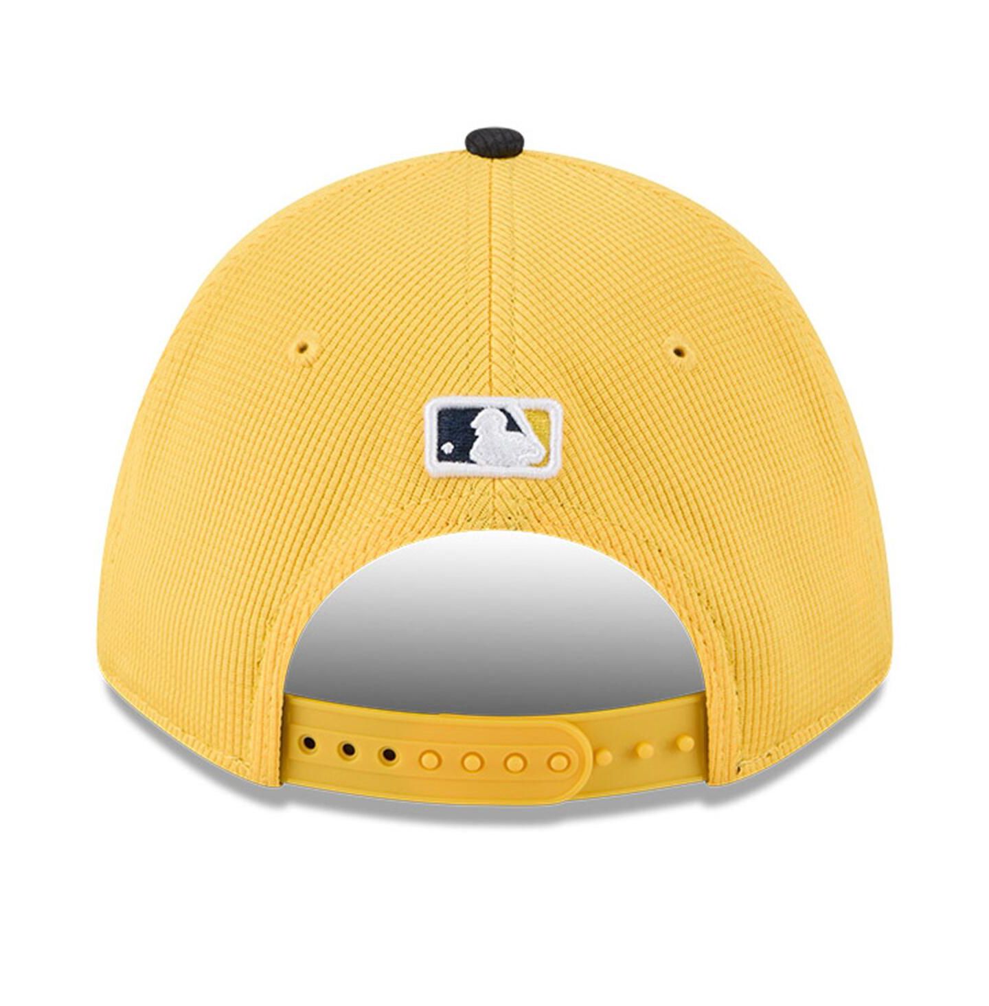 Мужская кепка New Era Yellow/Black Minnesota Twins City Connect Batting Practice 9FORTY M-Crown Adjustable Hat — фото 4