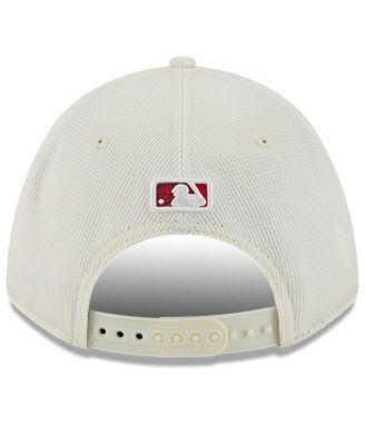 Men's Cream/Red Los Angeles Angels City Connect Batting Practice 9FORTY M-Crown Adjustable Hat