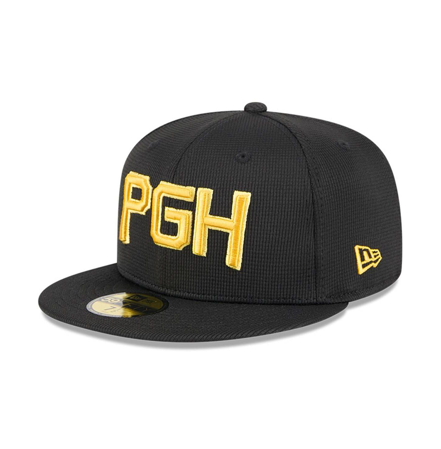 Мужская кепка New Era Black Pittsburgh Pirates City Connect Batting Practice 59FIFTY Fitted Hat — фото 1