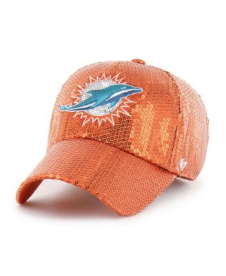 '47 Brand - Women's Orange Miami Dolphins Dazzle Clean Up Adjustable Hat