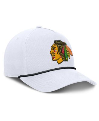 Men's White Chicago Blackhawks Rope A-Frame Adjustable Hat