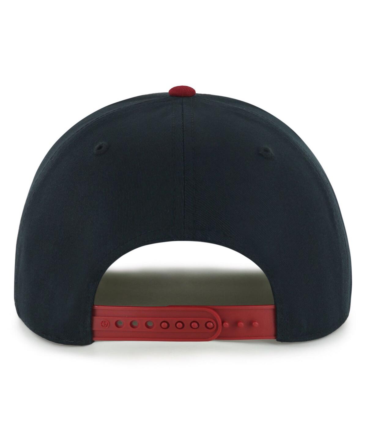 47 Brand Men's Black/red Miami Heat Dropshadow Rope Hitch Adjustable Hat