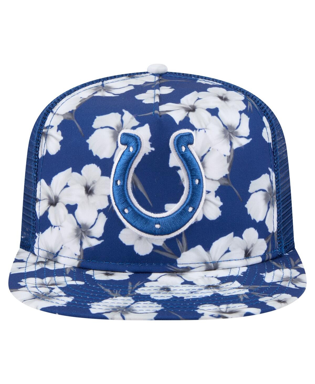 NEW ERA MEN'S ROYAL INDIANAPOLIS COLTS ADVENTURE PATTERN GOLFER SNAPBACK HAT 