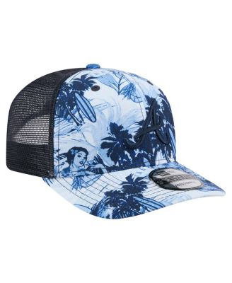 Men's Navy Atlanta Braves Hula Trucker 9SEVENTY Adjustable Hat