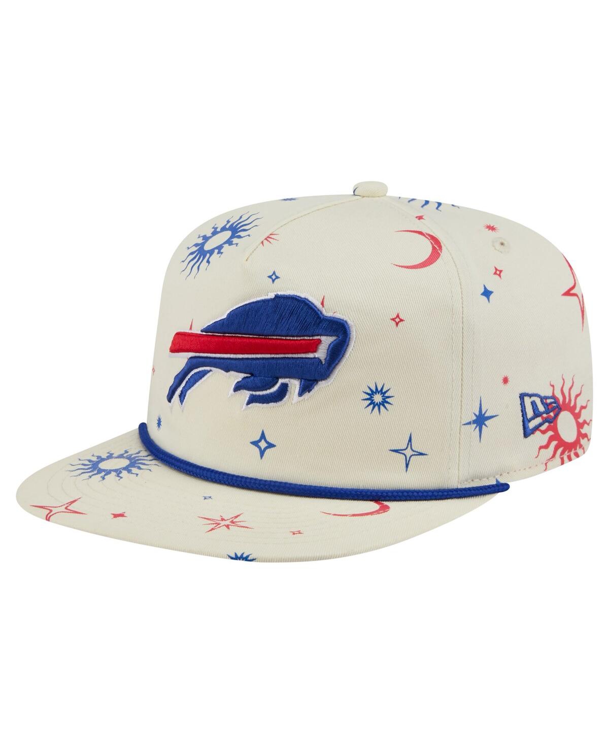 NEW ERA MEN'S CREAM BUFFALO BILLS CELESTIAL GOLFER ADJUSTABLE HAT 