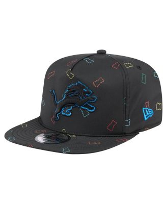 New Era - Men's Black Detroit Lions Gummy Golfer Snapback Hat