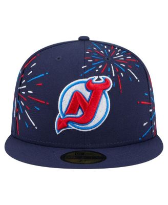 Men's Navy New Jersey Devils Americana Fireworks 59FIFTY Fitted Hat