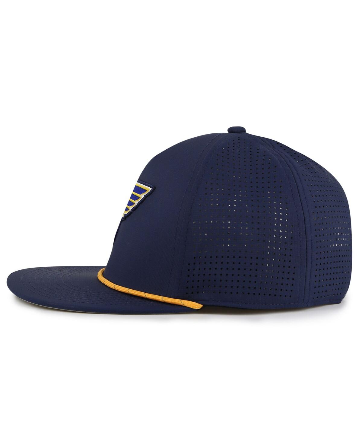 AMERICAN NEEDLE MEN'S NAVY ST. LOUIS BLUES BUXTON PRO TECH ADJUSTABLE HAT 