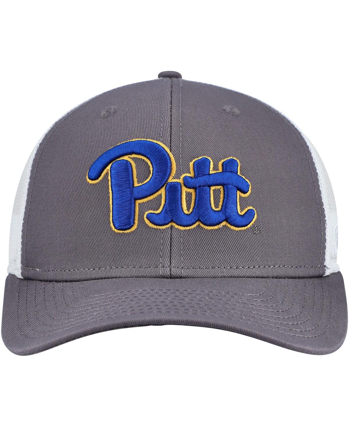 Top Of The World Men's Gray/white Pitt Panthers Victory Baseline Trucker Adjustable Hat