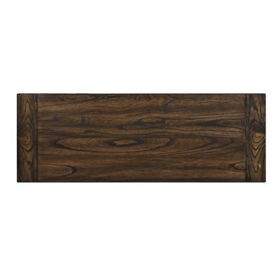 30" Weathered Wood Pedestal Leg Farmhouse Retro Console Table