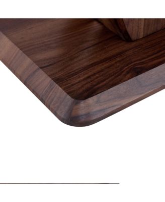 Modern Minimalist Walnut Coffee Table with Textured Sticker